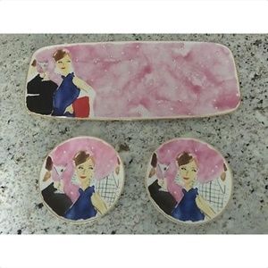 Lenox Kate Spade Cocktails Anyone Tray and Plates